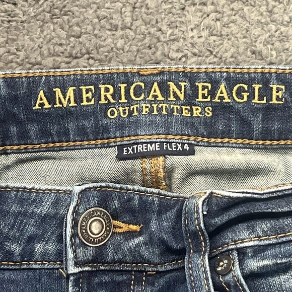 Lot Of 2 American Eagle Airflex + Jeans Mens 29x30 Slim Stretch Black Blue - Picture 9 of 16